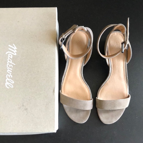 Madewell - suede block heel sandal - Picture 1 of 7